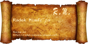 Radek Mimóza névjegykártya